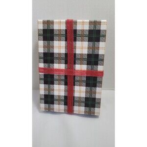 CLEMENTINE Decorative Green Plaid CHRISTMAS Keepsake Gift Storage Box 6x9"